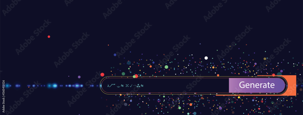 Poster artificial intelligence concept with prompt field