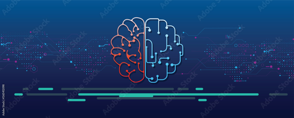 Poster artificial intelligence concept with prompt field