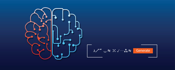 Artificial intelligence concept with prompt field