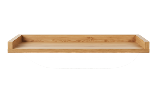 Kitchen wooden countertop on transparent background.  - Powered by Adobe