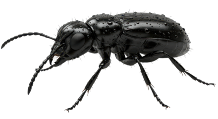 Isolated Detailed Black Beetle