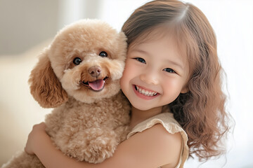 犬と女の子.Generative AI