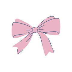 Cute pastel bow vector design for gifts, Valentine’s Day, and party decorations