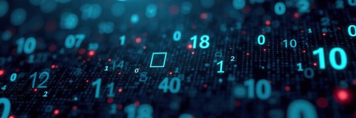 Seamless binary code background with digital numbers and symbols,  information,  futuristic