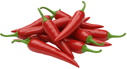 Isolated Heap of Red Chilies