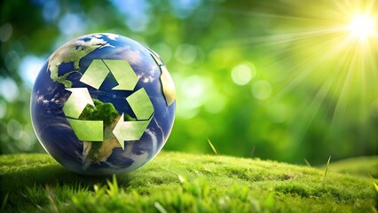Soccer ball on green grass
