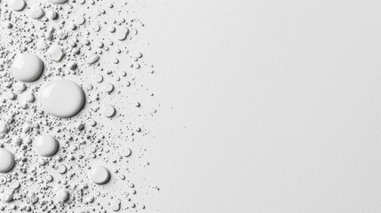 Abstract White Paint Drops and Splatters on Textured Surface