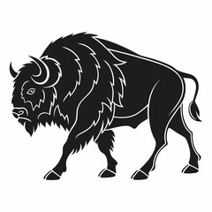 bison black sihouette vrctor