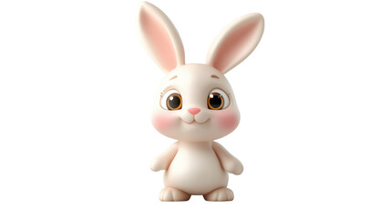 Obraz premium white rabbit isolated on white