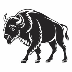 bison black sihouette vrctor