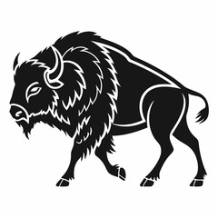 bison black sihouette vrctor