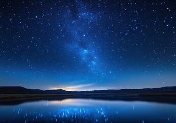 Starry Night Over the Calm Lake
