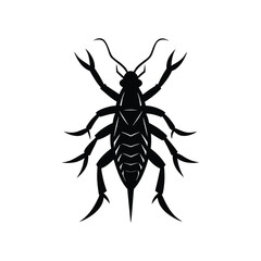 water scorpion silhouette art