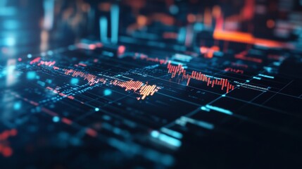 An AI powered digital currency trading platform, analyzing market trends and making automated trading decisions based on data analysis, Finance tech style