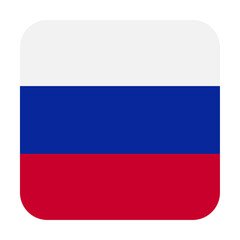 Fototapeta premium Square Icon flag of Russia