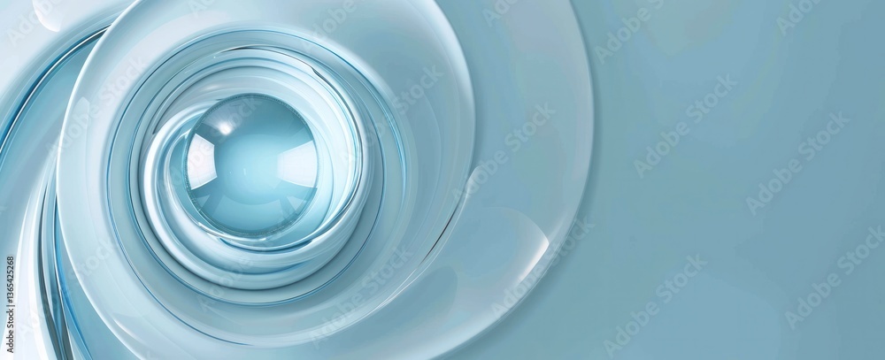 Poster soft blue curve round circle sphere spin modern minimal futuristic gradient backgrounds.