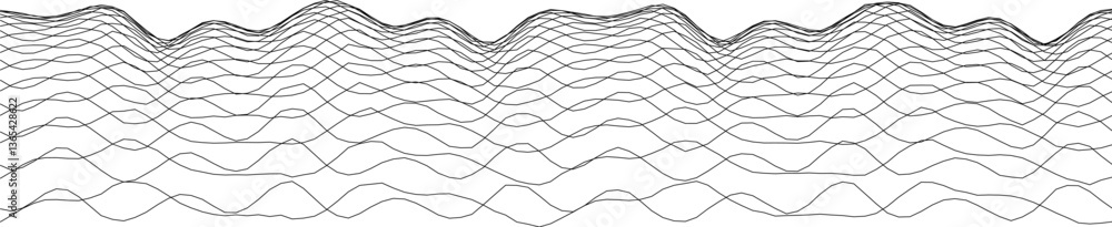 Poster abstract waveform pattern art for modern design and creative projects.