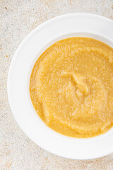Apple puree natural ingredients tasty fresh delicious gourmet food background table rustic food top view copy space keto and paleo diet vegetarian and vegan food