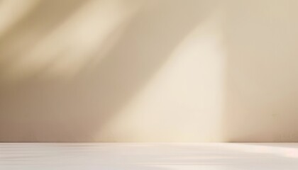 Soft brown white wall shadow corner blurred light backgrounds produce presentation modern minimal counter advertisement simplicity.