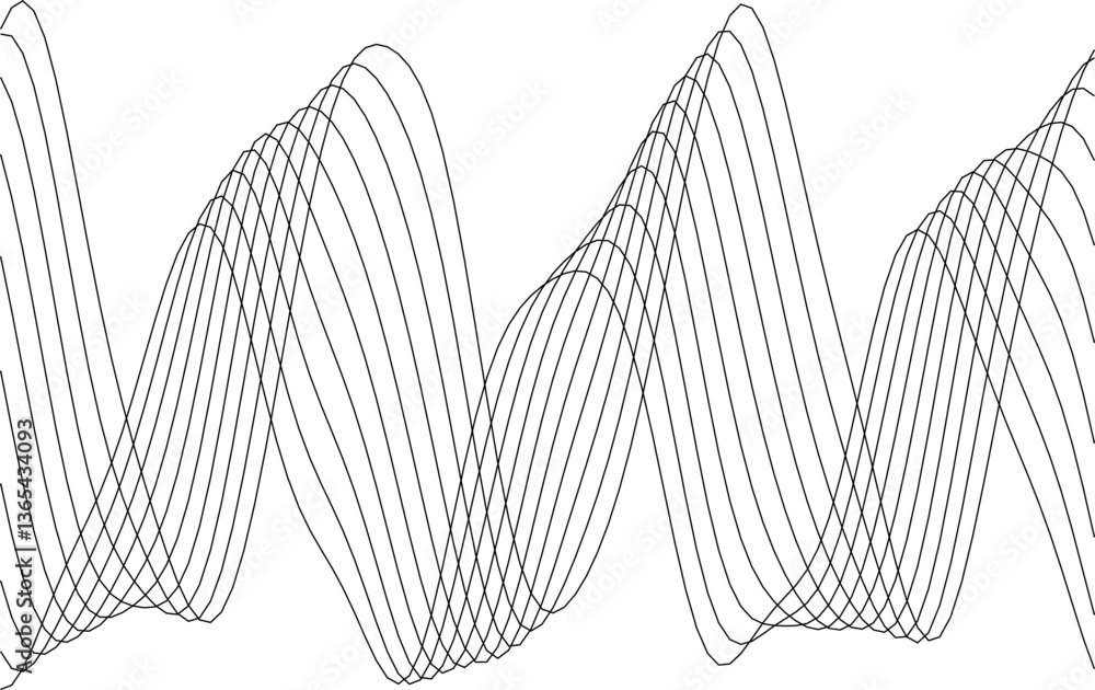 Poster abstract wavy line pattern for modern design and art projects.