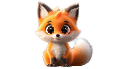 Fototapeta premium red fox isolated on white