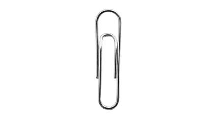 paper clip isolated on transparent background