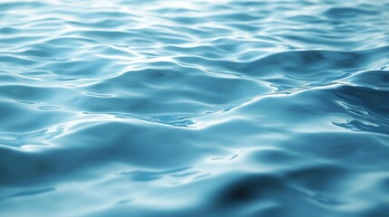 Azure Water Surface: Fluid Tranquil Azure Textures Gently Undulating 