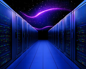 Futuristic server room