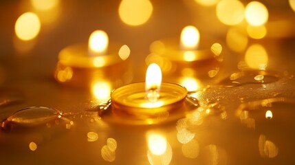 Golden Ambiance: Oil Lamps and Bokeh 