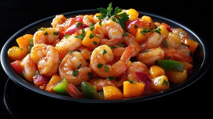 Stir-Fried Shrimp with Colorful Veggies
