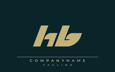 HB Sleek Geometric Logo Design. Neutral colors and minimalist style create a professional and contemporary impression, suitable for branding and corporate identity.