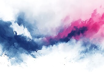Abstract Blue Pink Cloud Art.