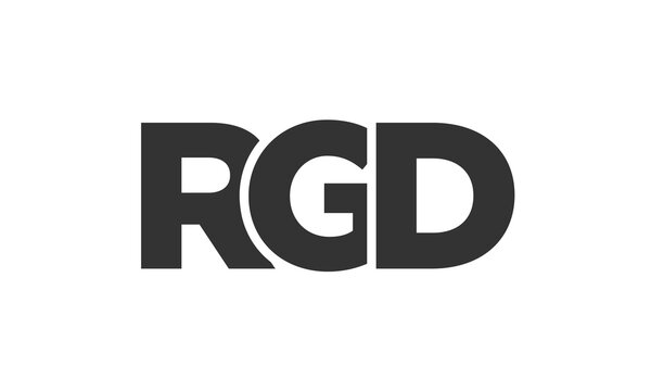 RGD logo design template with strong and modern bold text. Initial based vector logotype featuring simple and minimal typography. Trendy company identity.
