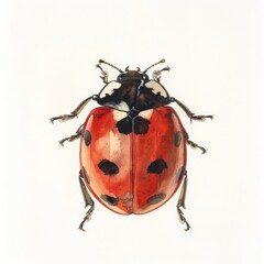 Fototapeta premium An isolated ladybug illustration realistic artwork.