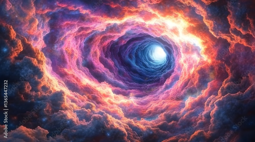 Aufkleber breathtaking nebula in the sky displaying a rich palette of colors and abstract patterns representin