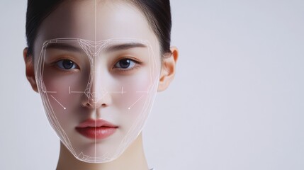 An AI powered facial surgery planning tool, helping surgeons create precise and customized treatment plans for patients, Medical tech style