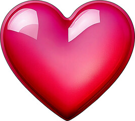glossy glass heart