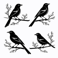 bluebell icon set silhouette vector bundle
