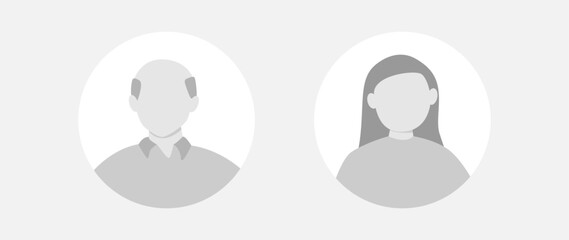 Vector flat illustration. Human icon. Avatar, user profile, human icon, profile picture. Suitable for social media profiles, icons, splash screens and as a template. Business concept.