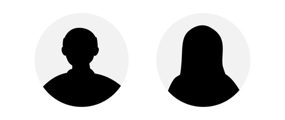 Vector flat illustration. Human icon. Avatar, user profile, human icon, profile picture. Suitable for social media profiles, icons, splash screens and as a template. Business concept.