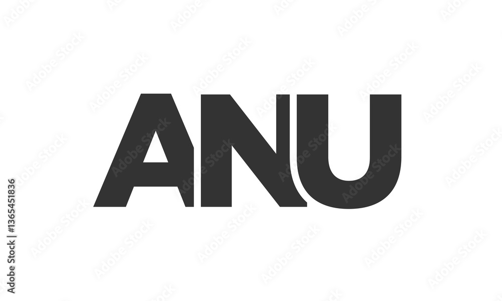 Fototapete anu logo design template with strong and modern bold text. initial based vector logotype featuring s