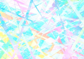 Colorful Pastel Geometric Pattern Background（幾何学模様のパステルカラーのカラフルな背景）