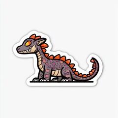Fototapeta premium Adorable Cartoon Baby Dragon Sticker Design
