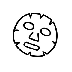 シンプルなフェイスパックのイラスト素材