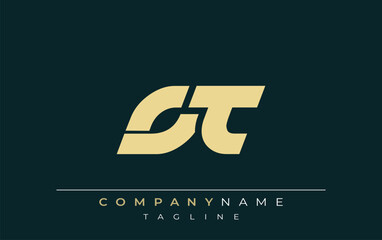 OT Sleek Geometric Logo Design. Neutral colors and minimalist style create a professional and contemporary impression, suitable for branding and corporate identity.