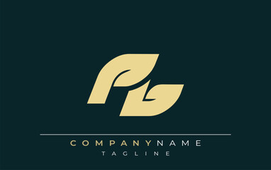 PB Sleek Geometric Logo Design. Neutral colors and minimalist style create a professional and contemporary impression, suitable for branding and corporate identity.