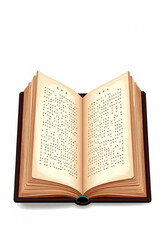 Obraz premium Braille book opened with pages visible on a plain background 