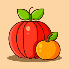 vector illustration of an apple