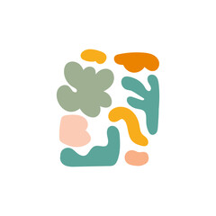 Abstract doodle shape. Set of hand drawn doodle shape. Vector illustration 