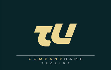 TU Sleek Geometric Logo Design. Neutral colors and minimalist style create a professional and contemporary impression, suitable for branding and corporate identity.